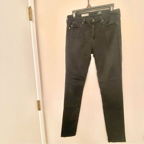 AG Adriano Goldschmied Prima Mid Rise Cigarette Jeans denim Black modal 27R - Picture 2 of 13